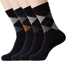 Load image into Gallery viewer, YEJIMONG Men&#39;s Colorful Novelty Dress Socks - Argyle Assorted (12 Pairs / Size 9-12 / Cotton)
