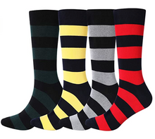 Load image into Gallery viewer, YEJIMONG Men&#39;s Colorful Novelty Dress Socks - Funky Pattern (12 Pairs / Size 9-12 / Cotton)
