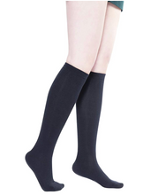 Load image into Gallery viewer, YEJIMONG Women&#39;s School Uniform / Team Sports / Tube Knee High Socks - Navy (6 Pairs / Size 5-9 / Cotton)
