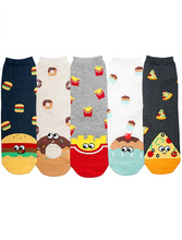 Load image into Gallery viewer, YourFeet Women’s Novelty Crew Socks - Foodie (5 Pairs / Size 6-9 / Cotton)
