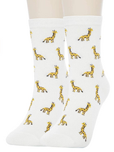 Load image into Gallery viewer, KONY Women&#39;s Animal Novelty Crew Socks - Various Animals (4 Pack / Size 6-9 / Cotton)
