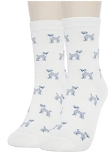 Load image into Gallery viewer, KONY Women&#39;s Animal Novelty Crew Socks - Cute Dogs (4 Pack / Size 6-9 / Cotton)
