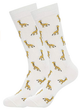 Load image into Gallery viewer, KONY Men&#39;s Colorful Novelty Dress Socks - Jungle Animal (4 Pack / Size 9 -12 / Cotton)
