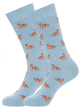 Load image into Gallery viewer, KONY Men&#39;s Colorful Novelty Dress Socks - Jungle Animal (4 Pack / Size 9 -12 / Cotton)
